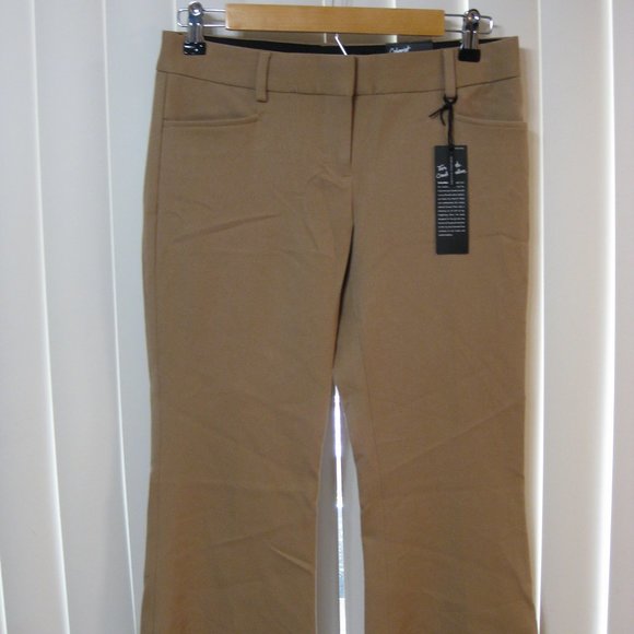NWT Express tan khaki Columnist dress pants trousers 0 S short - Picture 2 of 9